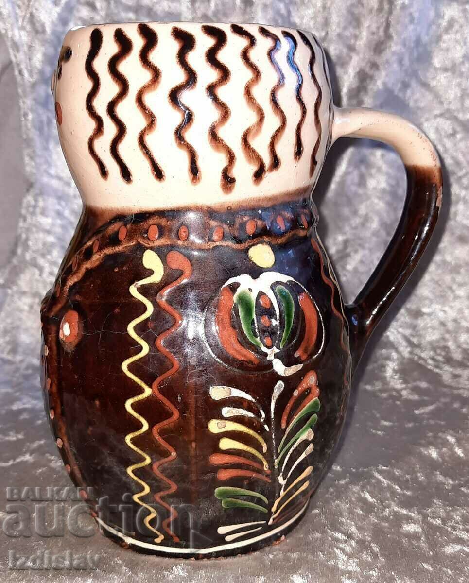 Glazed ceramic jug with price 60.00 BGN | € 30.68 Glazed ceramic jug with price 60.00 BGN | € 30.68