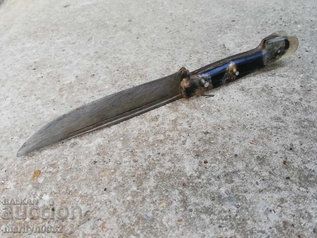 An old hand-forged butcher's knife without a handle dagger kulak - 5