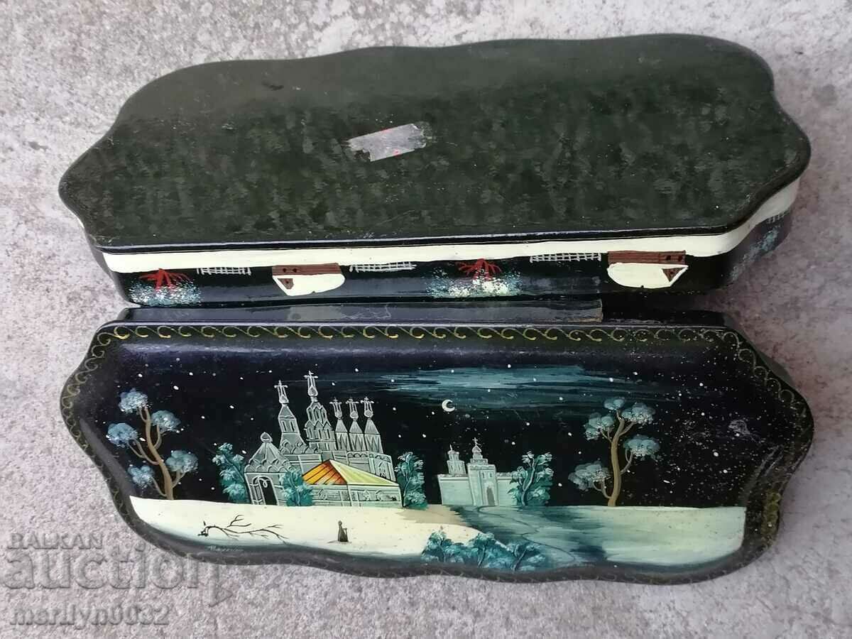 Delivery of Wooden hand-painted jewelry box lacquer miniature Delivery of Wooden hand-painted jewelry box lacquer miniature