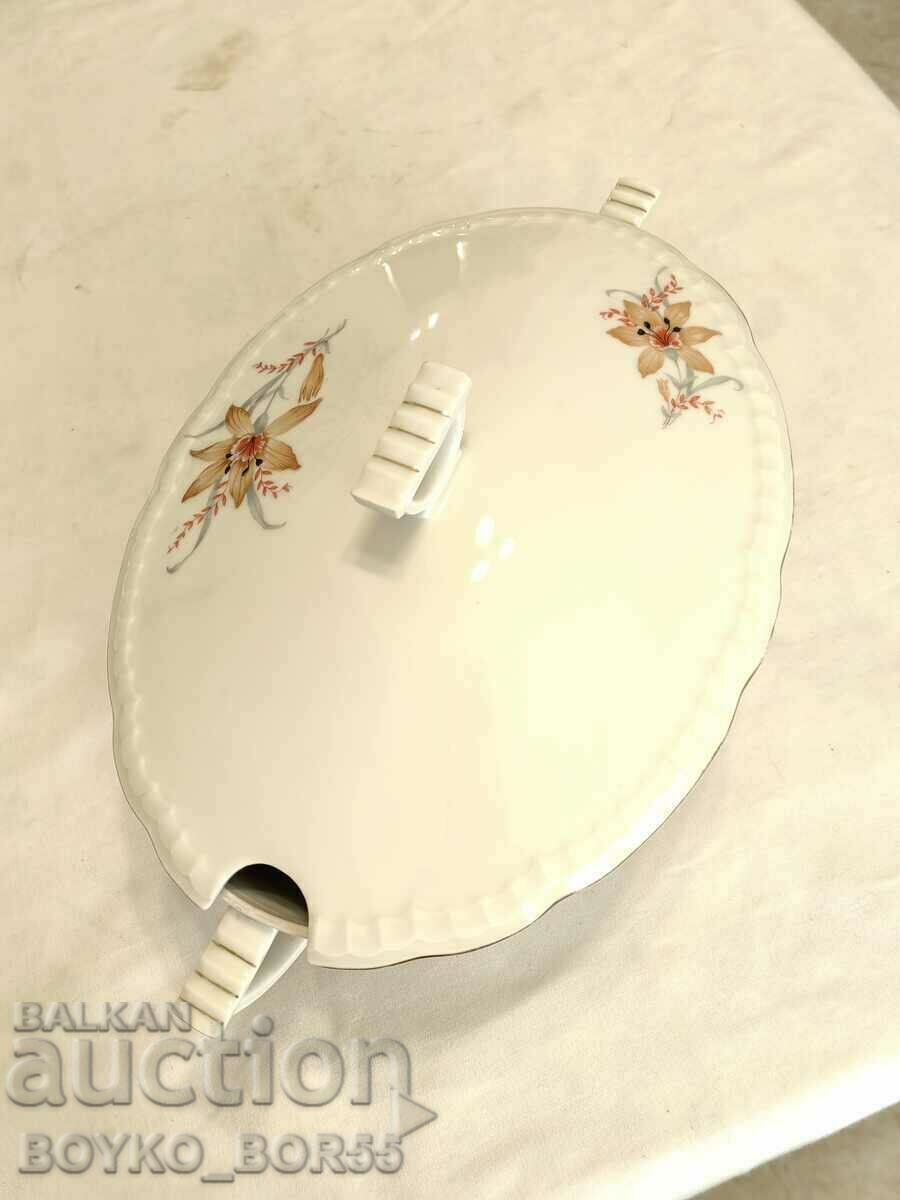 Antique German Karlsbad Porcelain Soup Bowl Epiag D.F. 1940 with price 57.00 BGN | € 29.14 Antique German Karlsbad Porcelain Soup Bowl Epiag D.F. 1940 with price 57.00 BGN | € 29.14