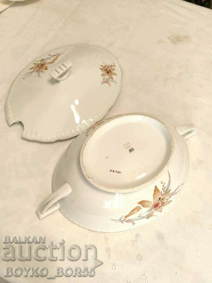Delivery of Antique German Karlsbad Porcelain Soup Bowl Epiag D.F. 1940 Delivery of Antique German Karlsbad Porcelain Soup Bowl Epiag D.F. 1940