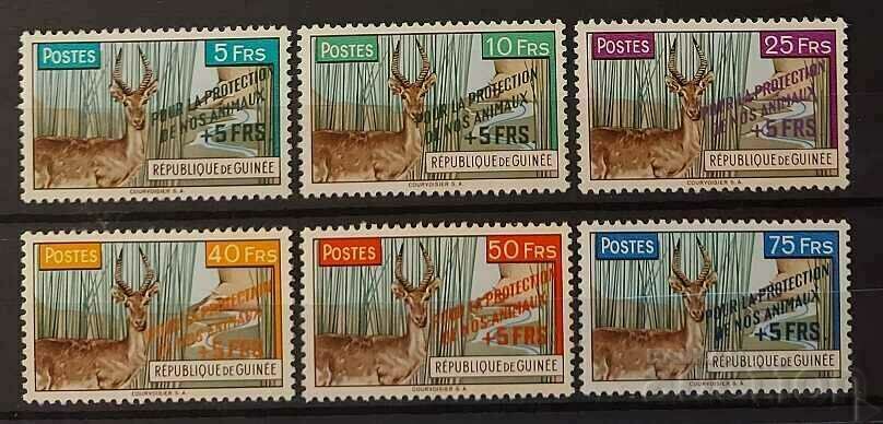 Guinea 1961 Fauna / Animal protection / Overprint 20.50 € MNH