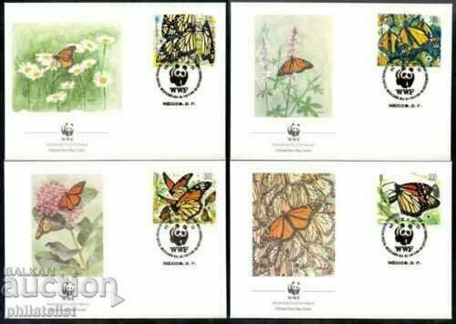 WWF Mexico 1988 - 4 Issue FDC Complete Series