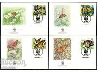 WWF Mexico 1988 - 4 Issue FDC Complete Series