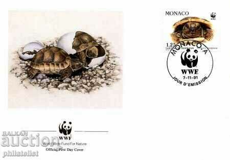 Auction Monaco 1991 - 4 pieces FDC Complete series - WWF Auction Monaco 1991 - 4 pieces FDC Complete series - WWF