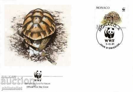 Delivery of Monaco 1991 - 4 pieces FDC Complete series - WWF Delivery of Monaco 1991 - 4 pieces FDC Complete series - WWF