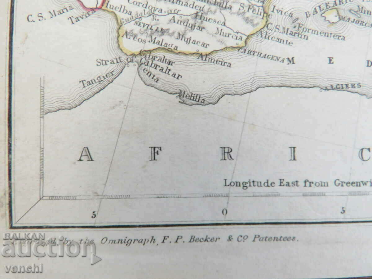Delivery of 1840 - Map of Europe - Becker - London = original + Delivery of 1840 - Map of Europe - Becker - London = original +