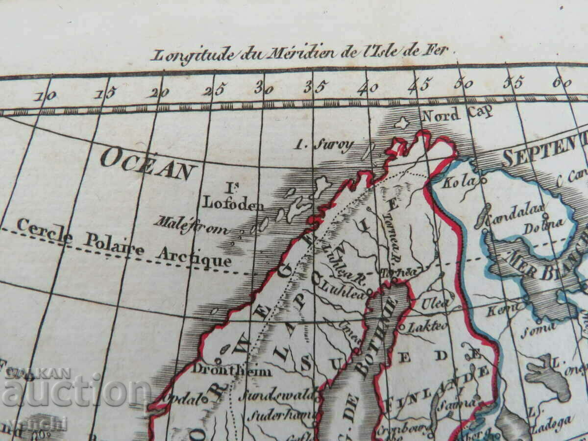 Delivery of 19th century - Map of Europe - Paris = original + Delivery of 19th century - Map of Europe - Paris = original +