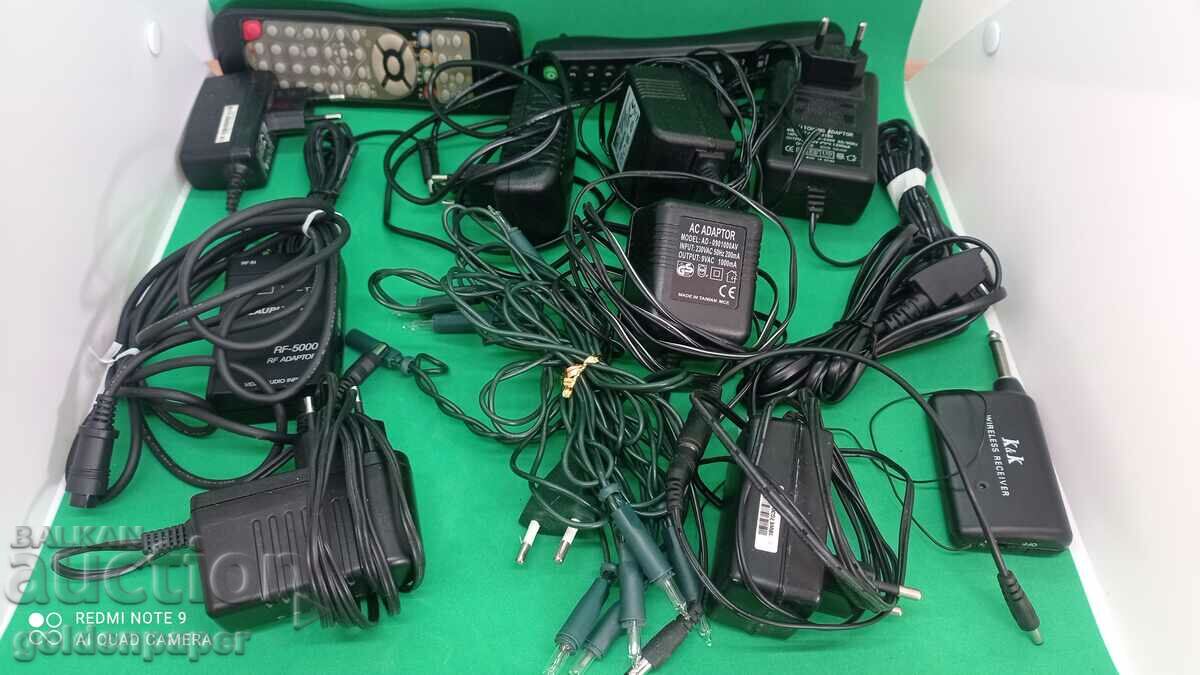 Lot of chargers and cables