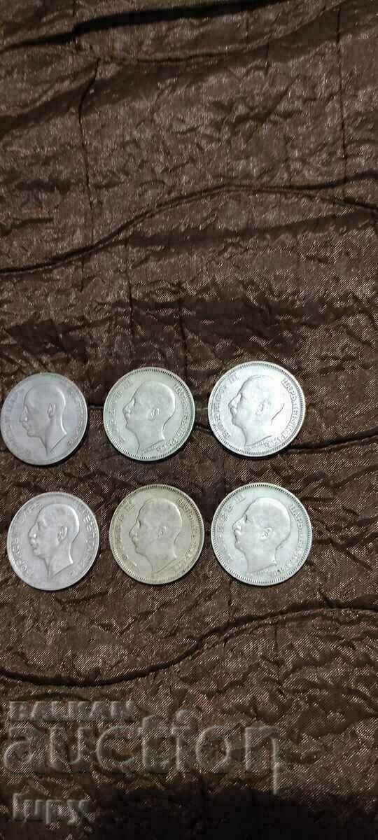 Licitație Lot de monede de argint 50 BGN și 100 BGN - 1930, 1934, 1937 Licitație Lot de monede de argint 50 BGN și 100 BGN - 1930, 1934, 1937
