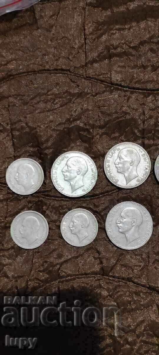 Lot de monede de argint 50 BGN și 100 BGN - 1930, 1934, 1937 - 5 Lot de monede de argint 50 BGN și 100 BGN - 1930, 1934, 1937 - 5