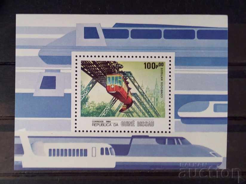 Гвинея Бисау 1984 Блок Транспорт/Локомотиви MNH