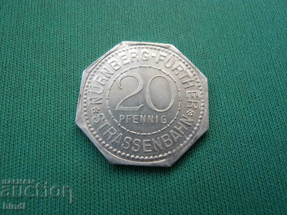 Germania 20 Pfennig 1920 Rar cu preț € 5.11 | 9.99 BGN