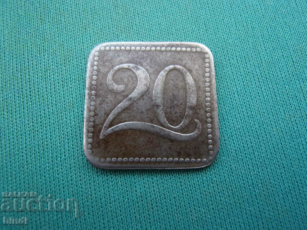 Germania 20 Pfennig 1916 Rar cu preț € 10.23 | 20.01 BGN