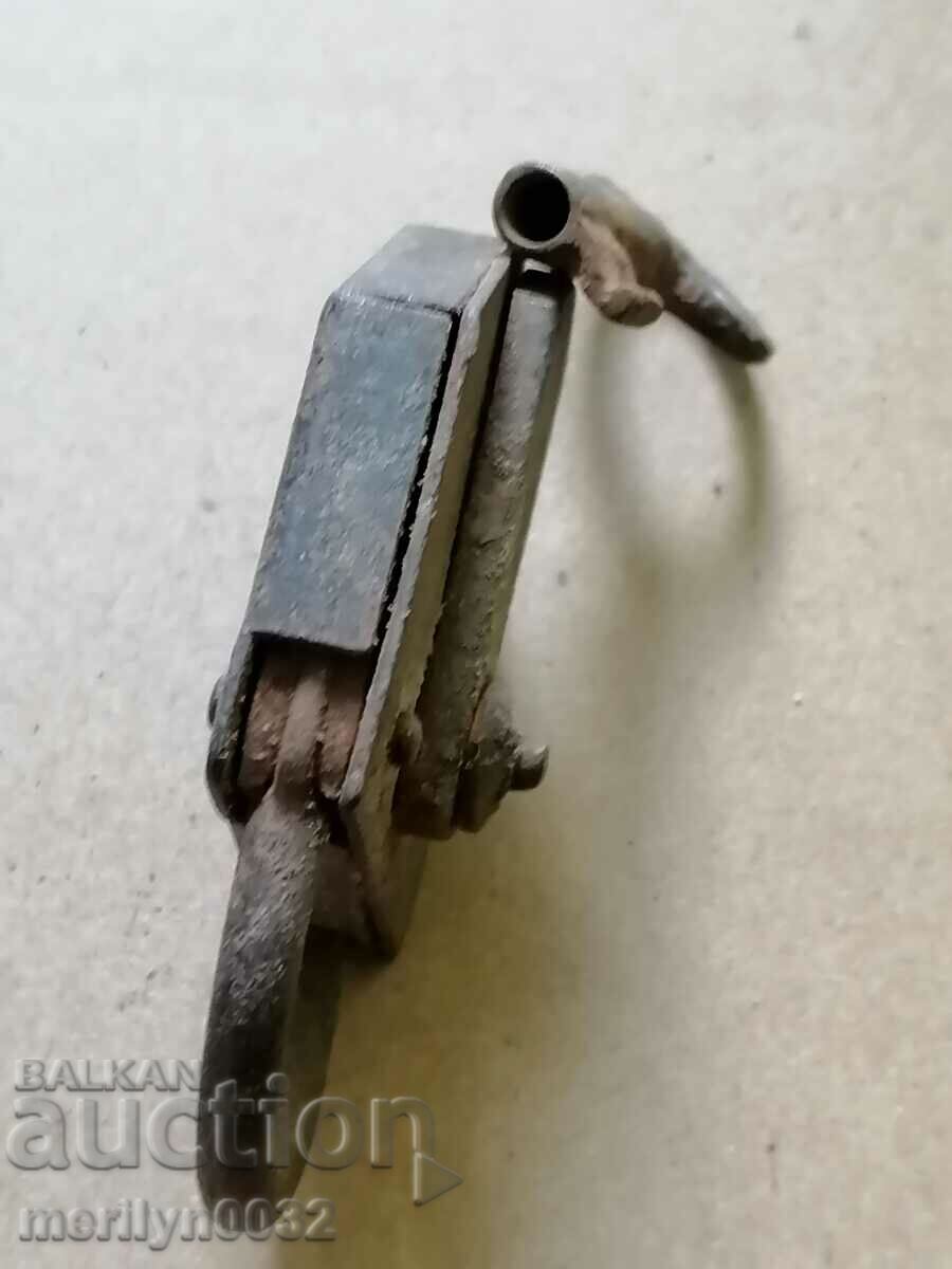 Delivery of Old padlock with key, suitcase, padlock, latch, lock