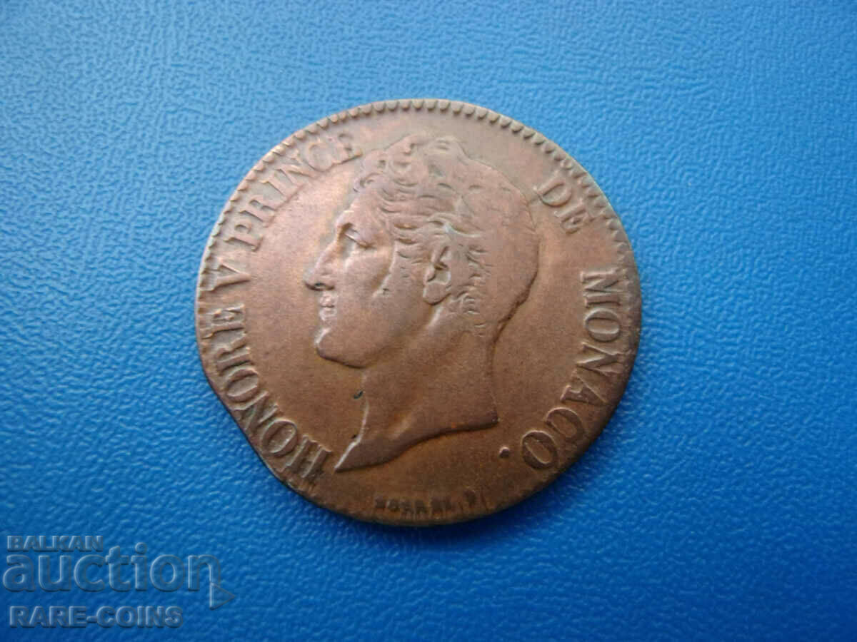 Monaco 5 Centimes 1837 Πολύ σπάνιο με τιμή € 51.13 | 100.00 BGN
