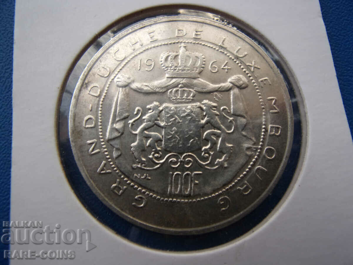 Luxembourg 100 Francs 1964 Rare