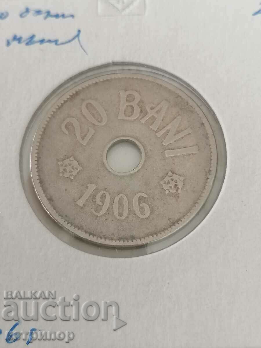 20 бани 1906 г. Румъния монета  никелл