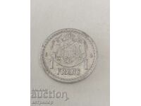 1 франк Монако 1943 г. Алуминий
