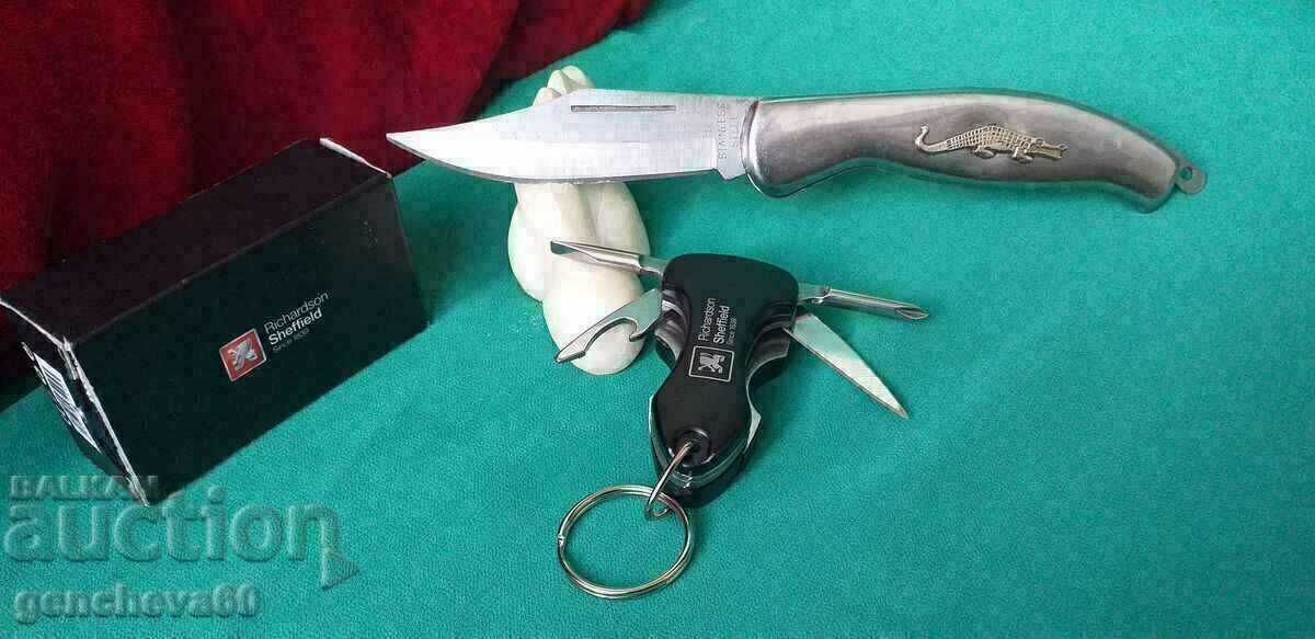 Folding knife "Alligator" and keychain "Scettield"