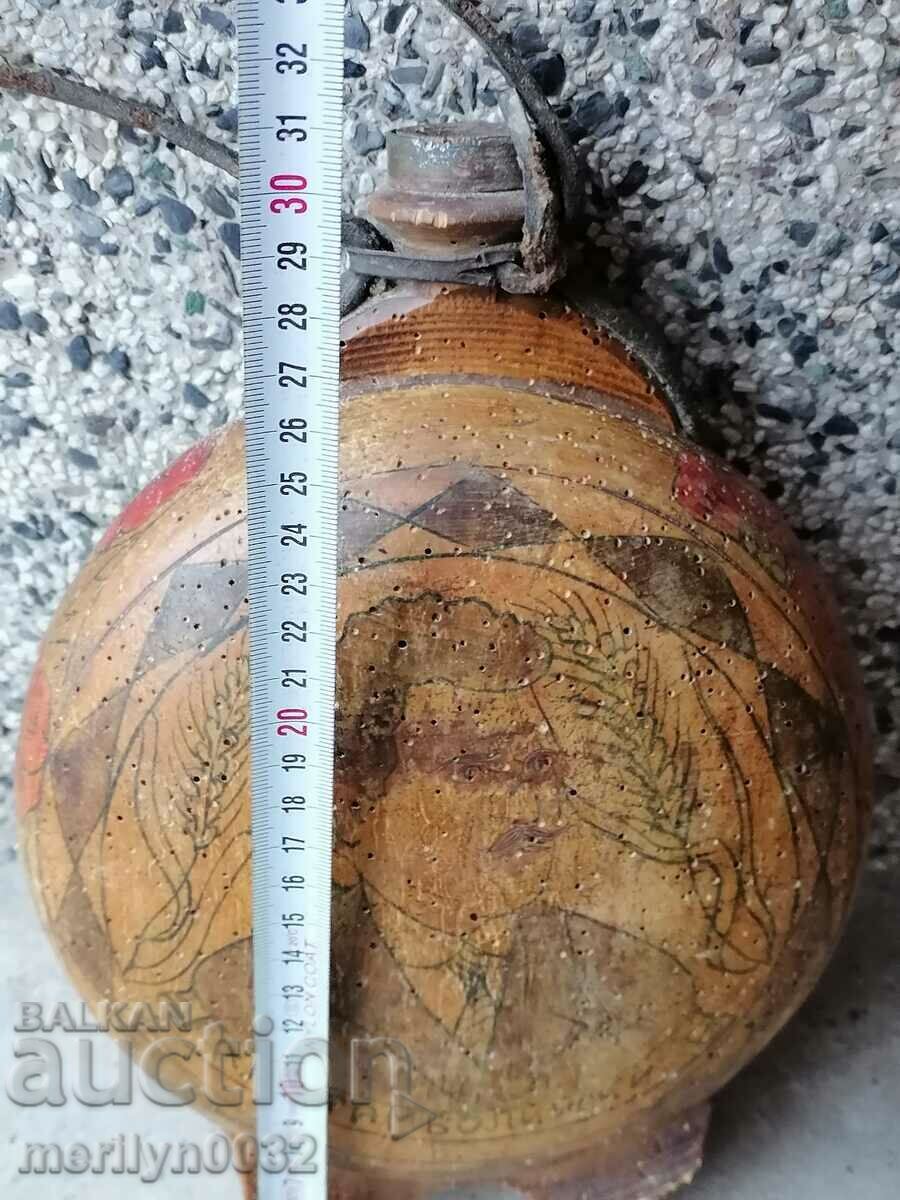 Old wooden vase, wooden bucket, wooden beetle with price 52.00 BGN | € 26.59