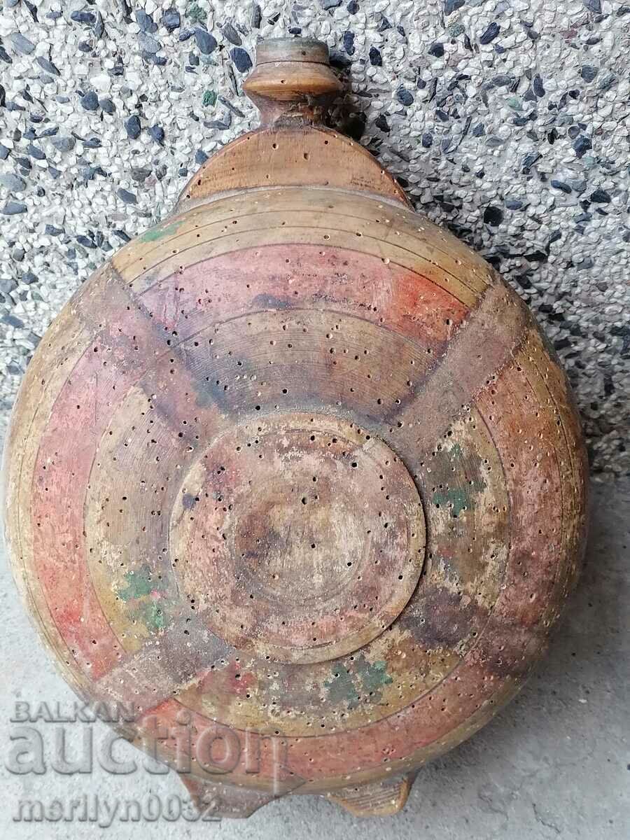 Old wooden vase, wooden bucket, wooden beetle with price 42.00 BGN | € 21.47