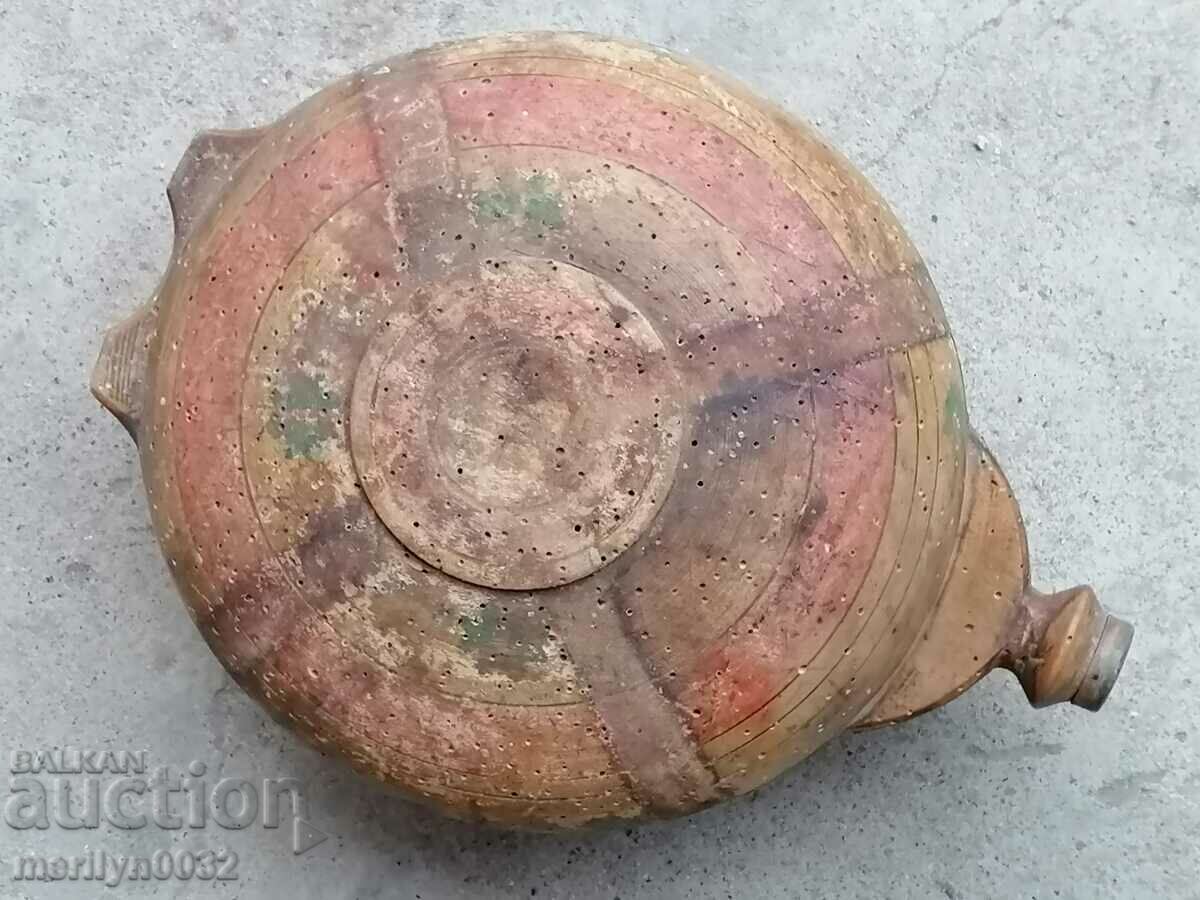 Old wooden vase, wooden bucket, wooden beetle - 6