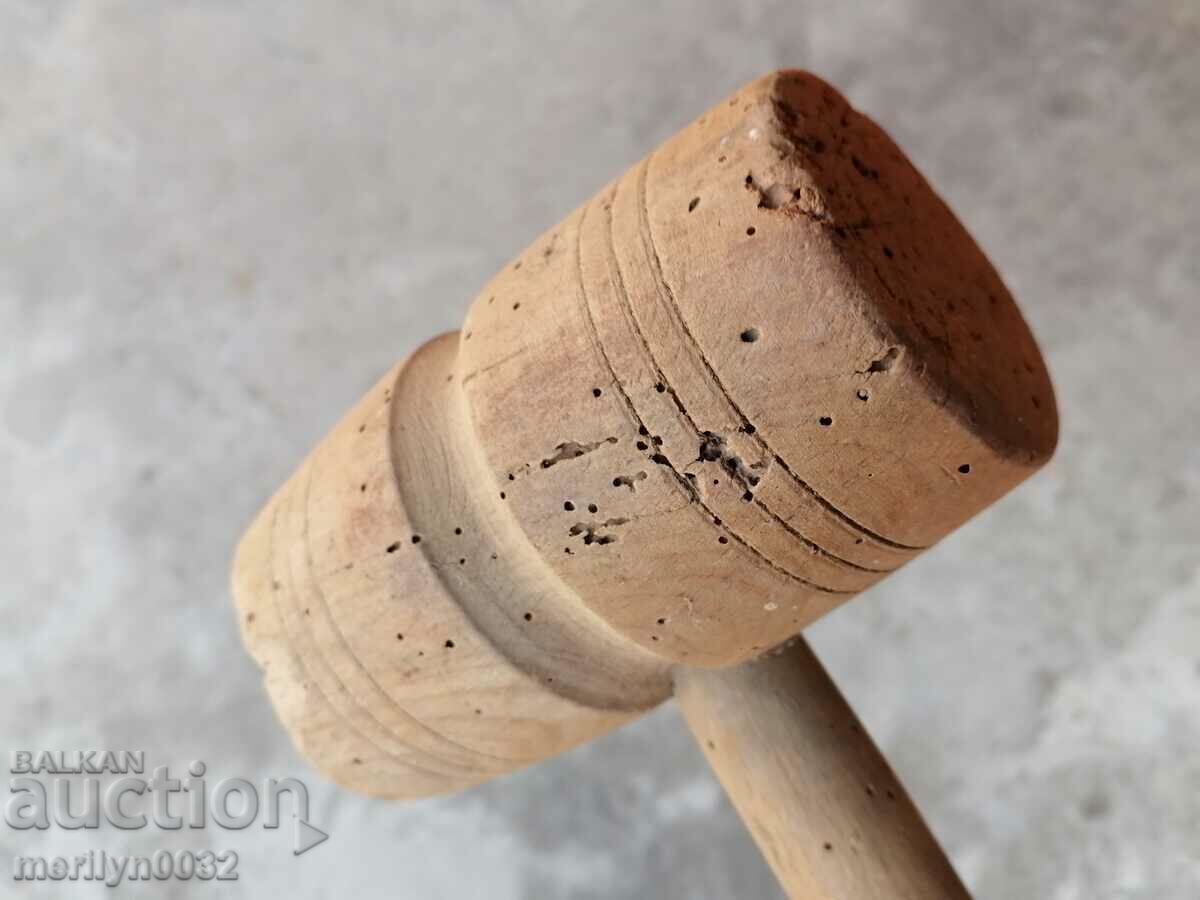Auction Old big wooden hammer, tool, wooden Auction Old big wooden hammer, tool, wooden