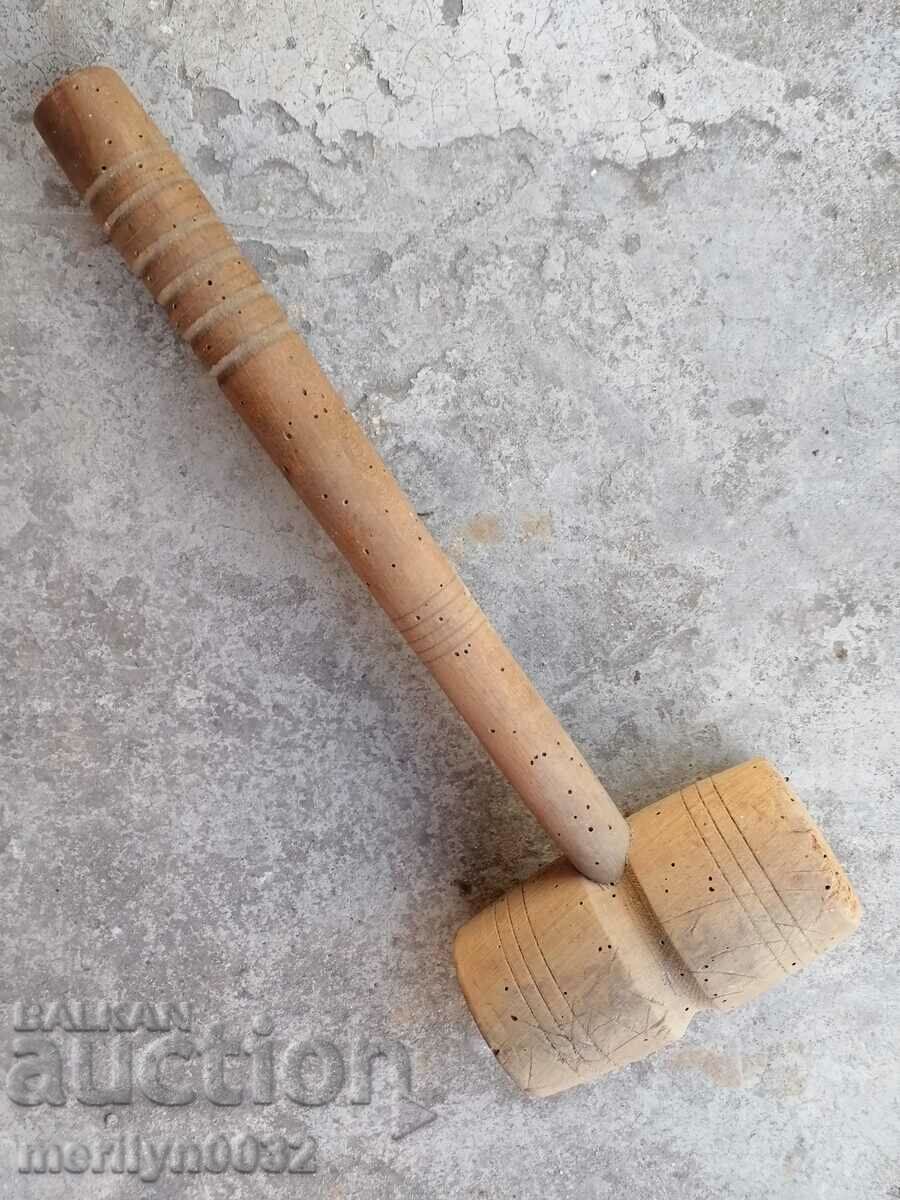 Delivery of Old big wooden hammer, tool, wooden Delivery of Old big wooden hammer, tool, wooden