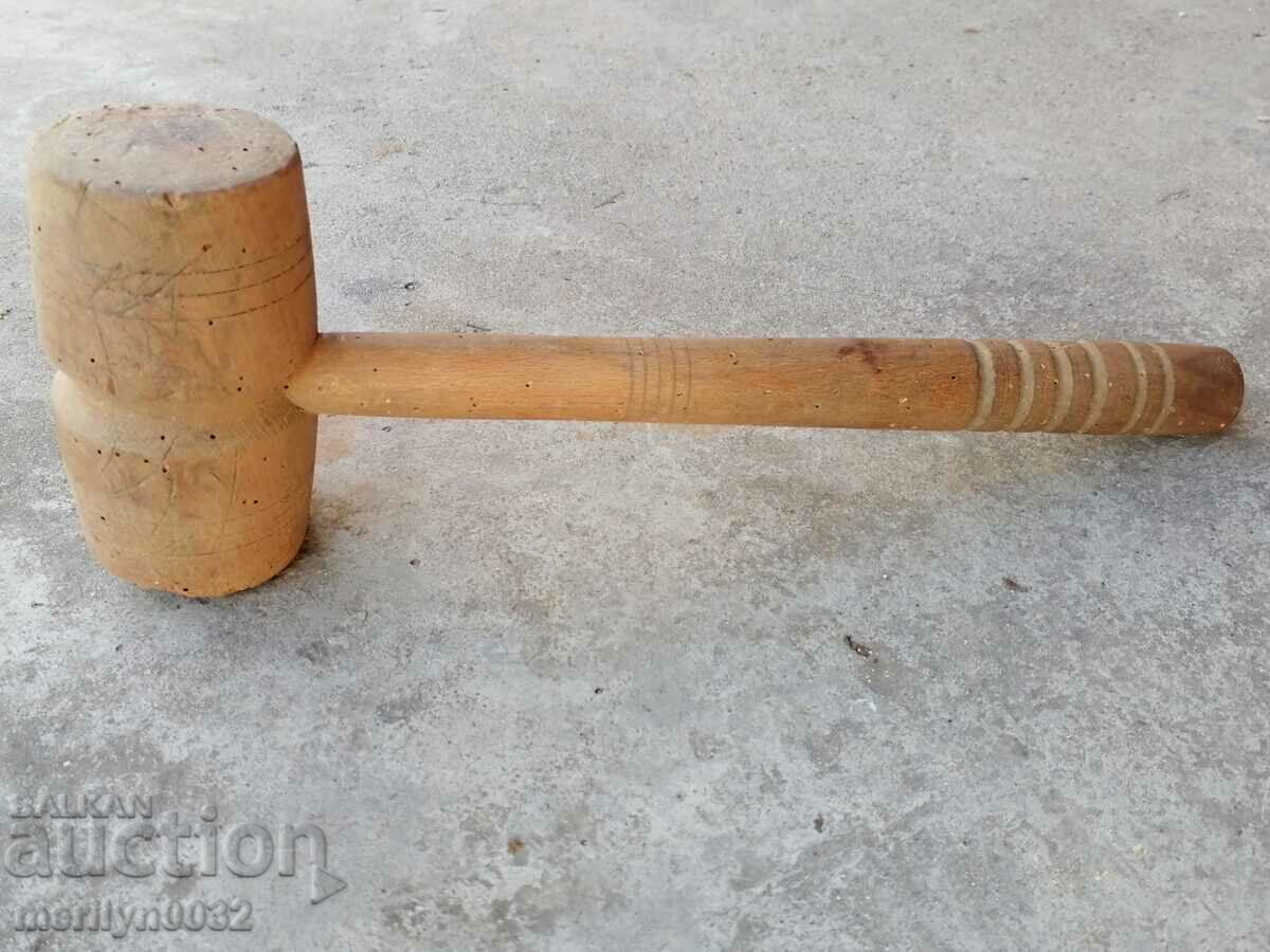 Old big wooden hammer, tool, wooden - 7 Old big wooden hammer, tool, wooden - 7