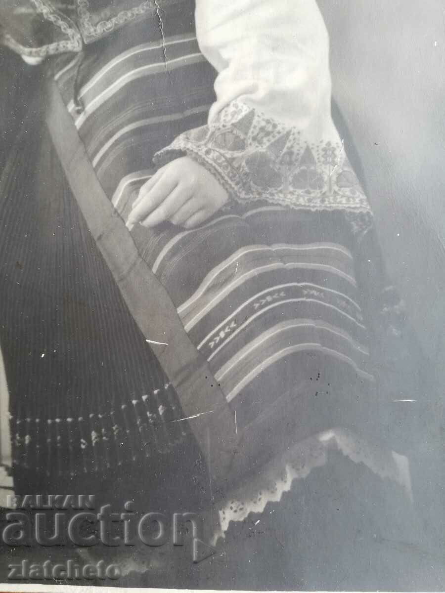Auction Old photo, author's photography, 1930s. Bulgarian costume Auction Old photo, author's photography, 1930s. Bulgarian costume