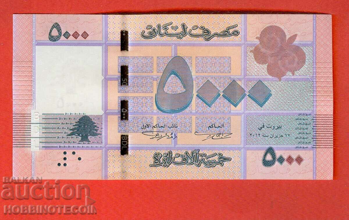 LIBAN LIBAN 5000 5000 Livres ediție 2012 NOU UNC cu preț € 2.49 | 4.87 BGN