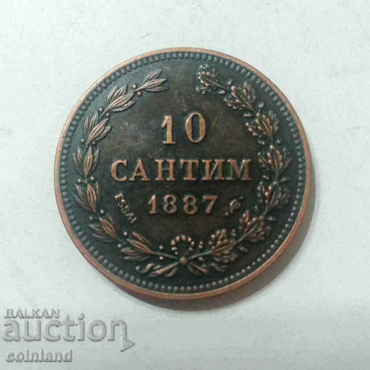 10 centi 1887 - REPRODUCERE REPLICA