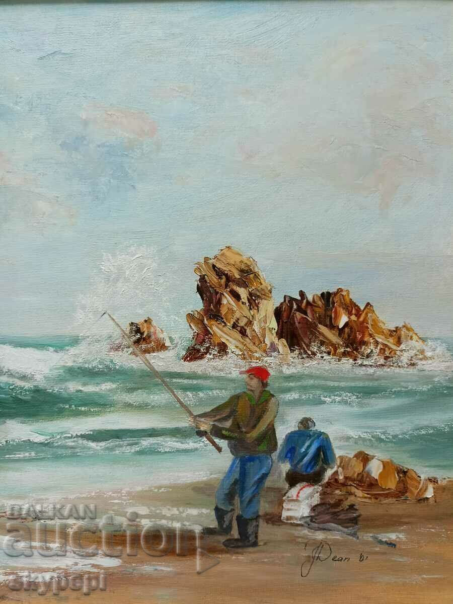 Painting "Fishing" with price 135.00 BGN | € 69.02 Painting "Fishing" with price 135.00 BGN | € 69.02