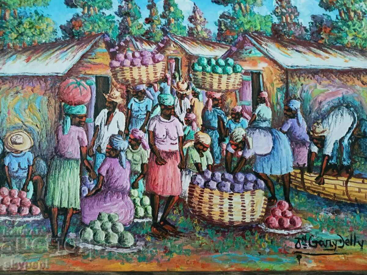 Picture "Market in the Dominican Republic" with price 270.00 BGN | € 138.05 Picture "Market in the Dominican Republic" with price 270.00 BGN | € 138.05