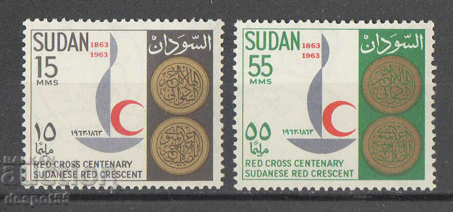 1963. Sudan. 100 years International Red Cross.