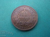 Franța 10 Centime 1897 Rar