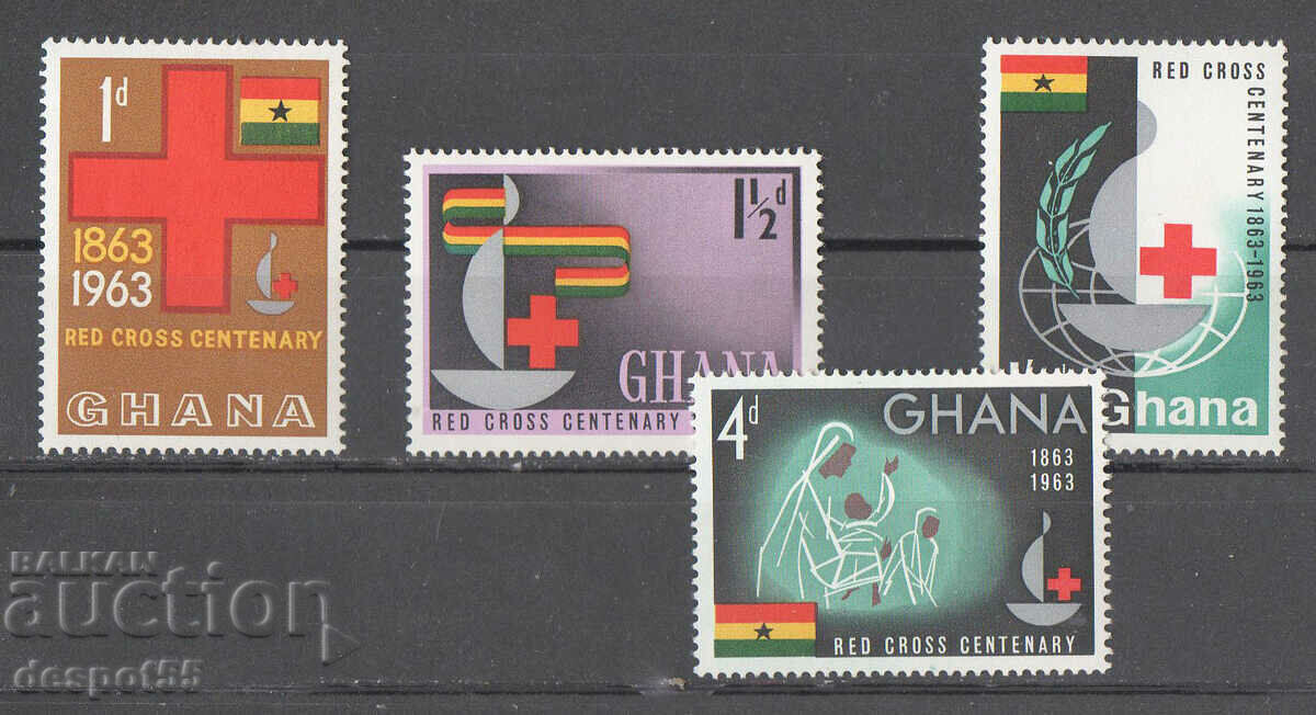 1963. Ghana. 100 years Red Cross.