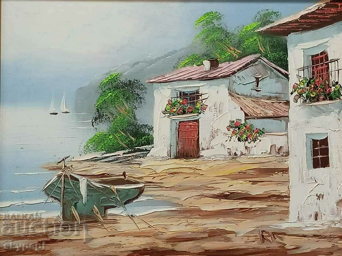 LANDSCAPE "Sea and houses" with price 160.00 BGN | € 81.81 LANDSCAPE "Sea and houses" with price 160.00 BGN | € 81.81