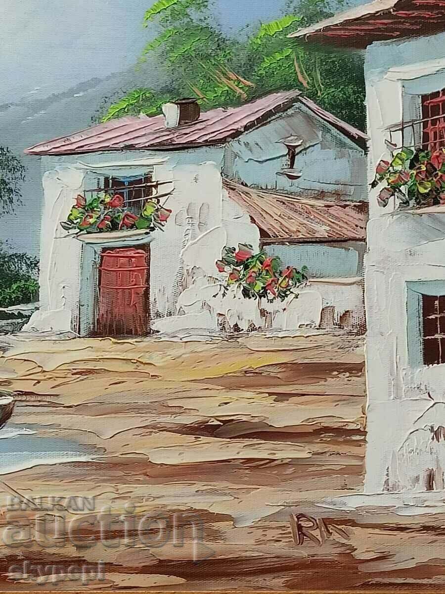 Auction LANDSCAPE "Sea and houses" Auction LANDSCAPE "Sea and houses"