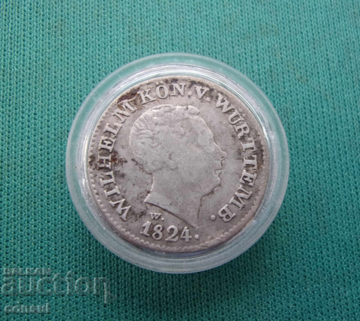 Württemberg 3 Kreuzer 1824 Foarte Rară cu preț € 63.91 | 125.00 BGN