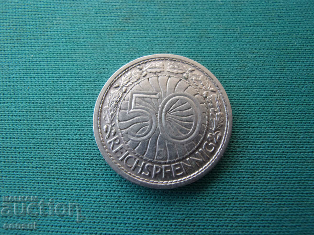 Germany Baymap 50 Pfennig 1927 J Rare
