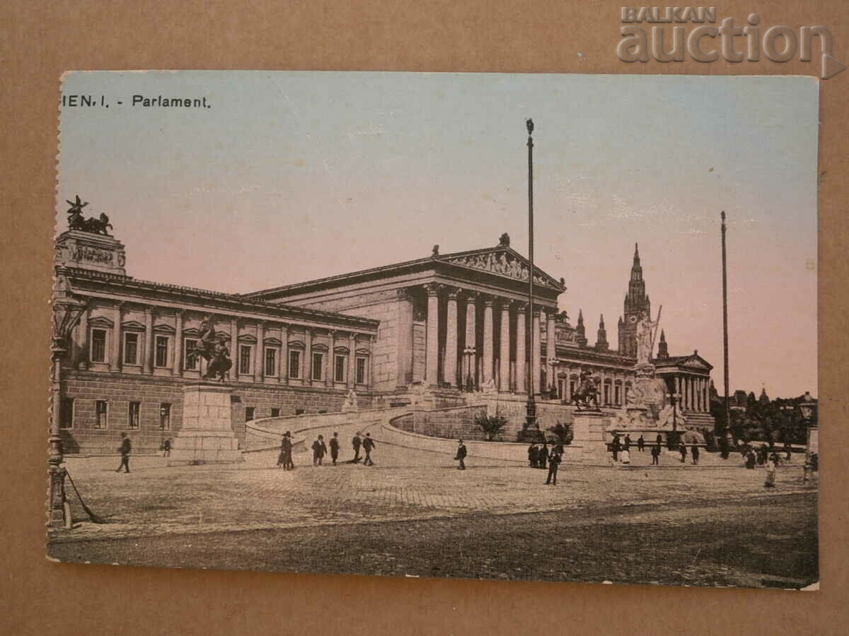 Delivery of vintage postcard from the 1930s Delivery of vintage postcard from the 1930s