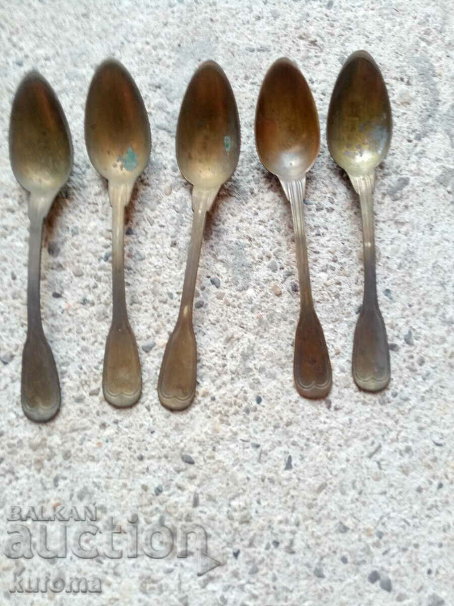 Old bronze spoons