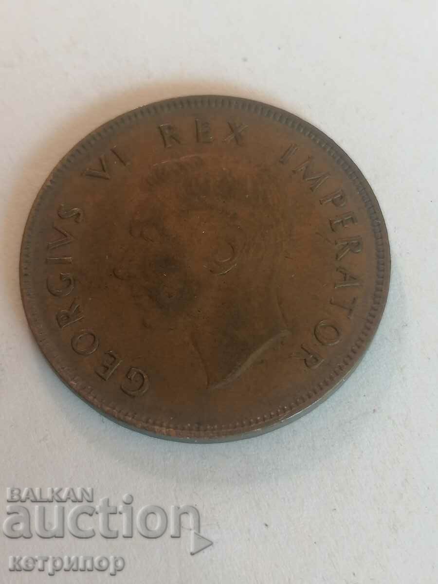 1 Penny South Africa 1943 Copper with price 15.00 BGN | € 7.67 1 Penny South Africa 1943 Copper with price 15.00 BGN | € 7.67