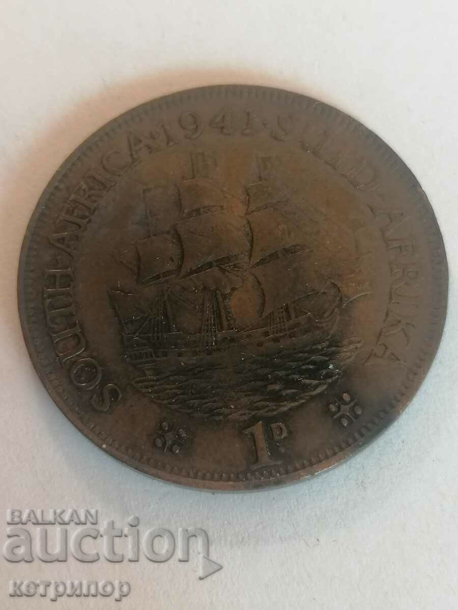 1 Penny South Africa 1943 Copper