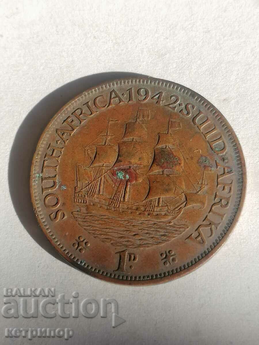 1 Penny South Africa 1942 Copper 1 Penny South Africa 1942 Copper