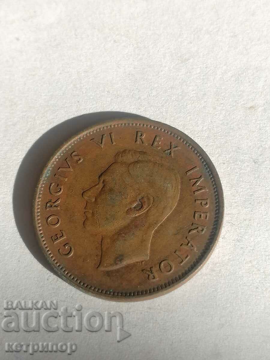 1/2 Penny South Africa 1942 Copper with price 12.00 BGN | € 6.14 1/2 Penny South Africa 1942 Copper with price 12.00 BGN | € 6.14