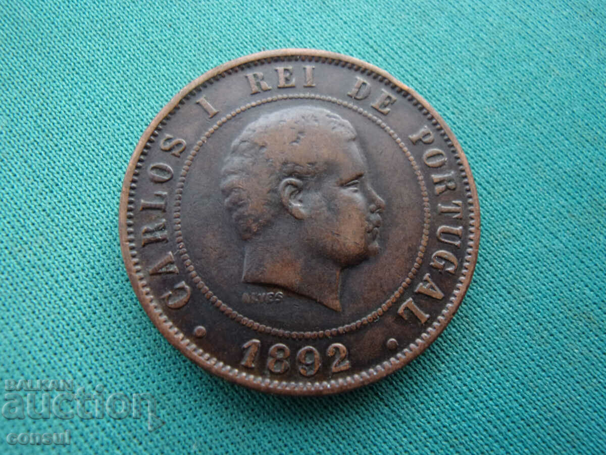 Portugalia 20 Reias 1892 Rar cu preț € 7.67 | 15.00 BGN
