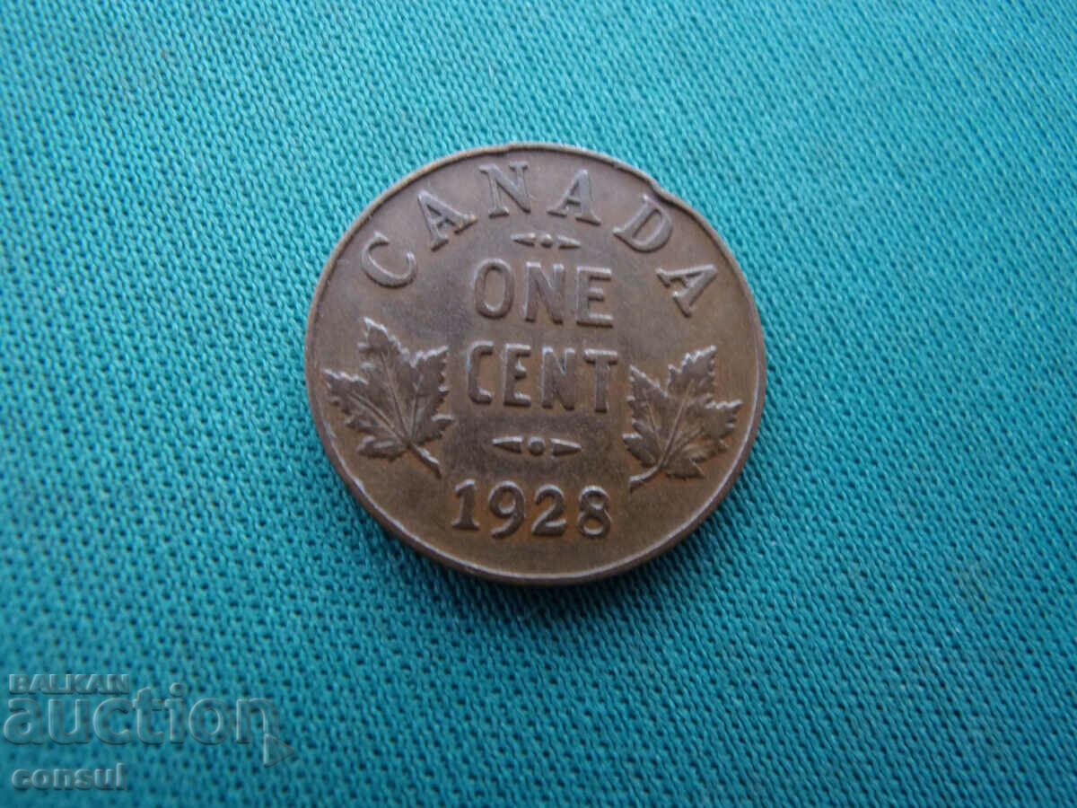 Canada 1 Cent 1928 Rar cu preț € 3.58 | 7.00 BGN